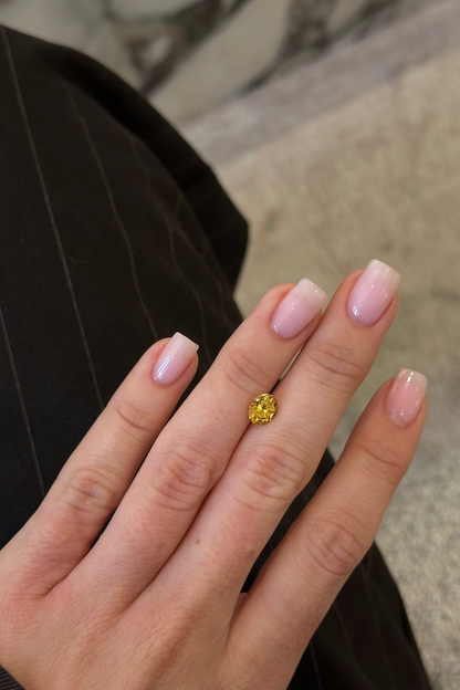 1.63ct Yellow Oval Sapphire