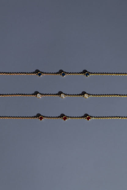 The Trio Gemstone (in Sapphire Ruby or Diamond)