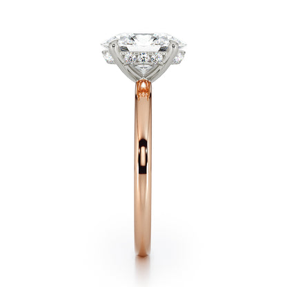 Four Claw Solitaire With Diamond Set Hidden Halo