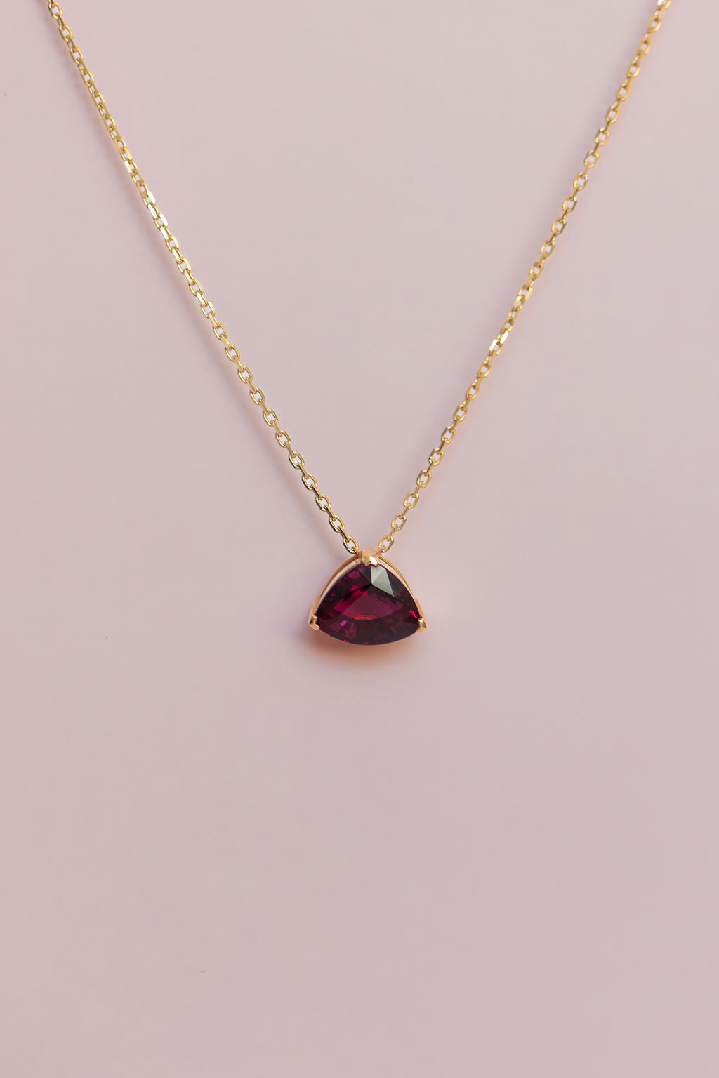 3.93ct Rubelite Necklace with Sliding Pendant