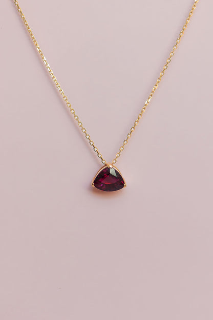 3.93ct Rubelite Necklace with Sliding Pendant