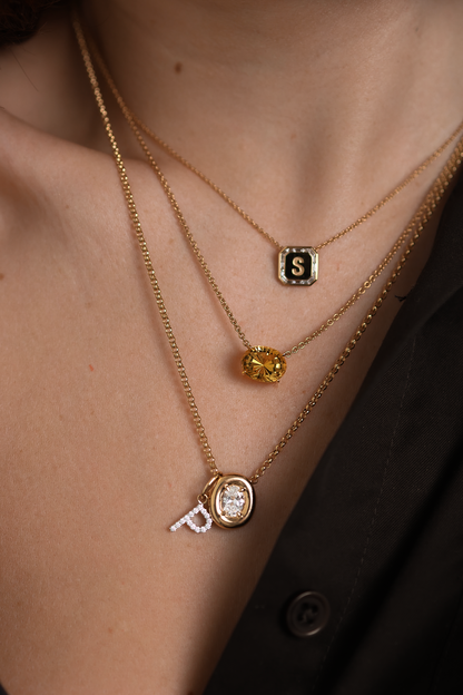 Diamond Letter Charms