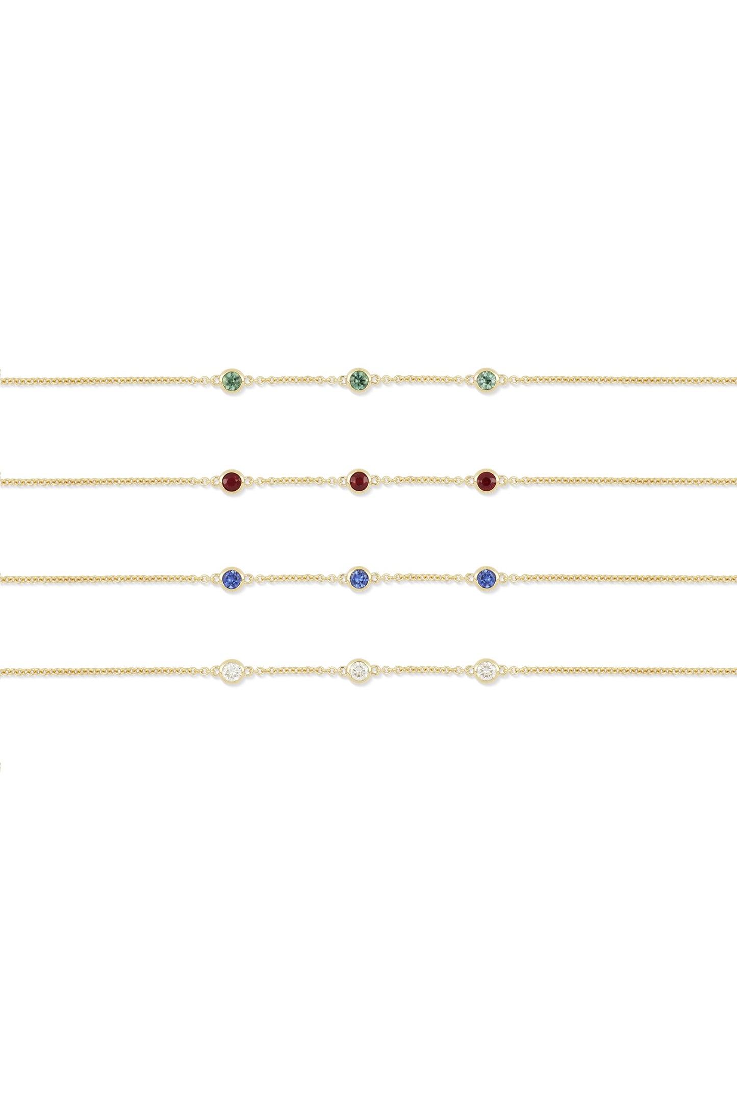 The Trio Gemstone (in Sapphire Ruby or Diamond)