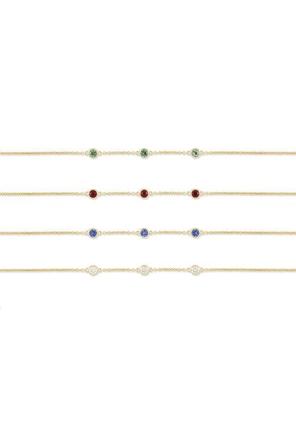 The Trio Gemstone (in Sapphire Ruby or Diamond)