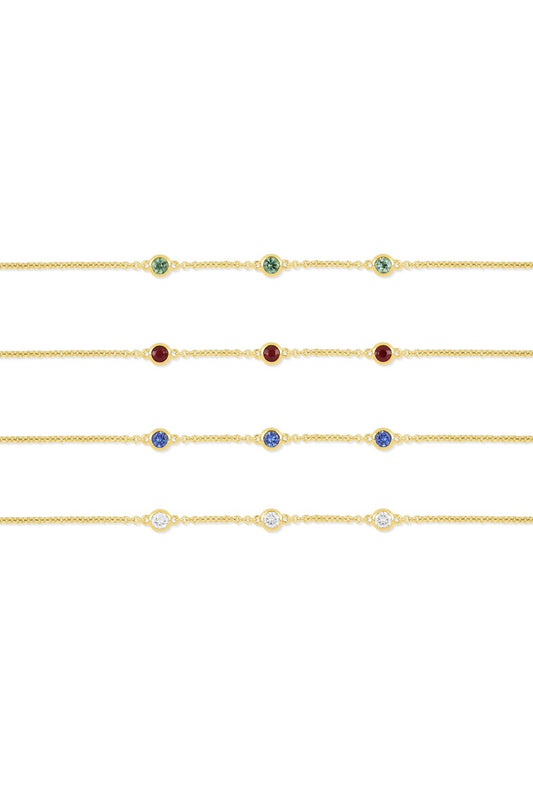 The Trio Gemstone (in Sapphire Ruby or Diamond)