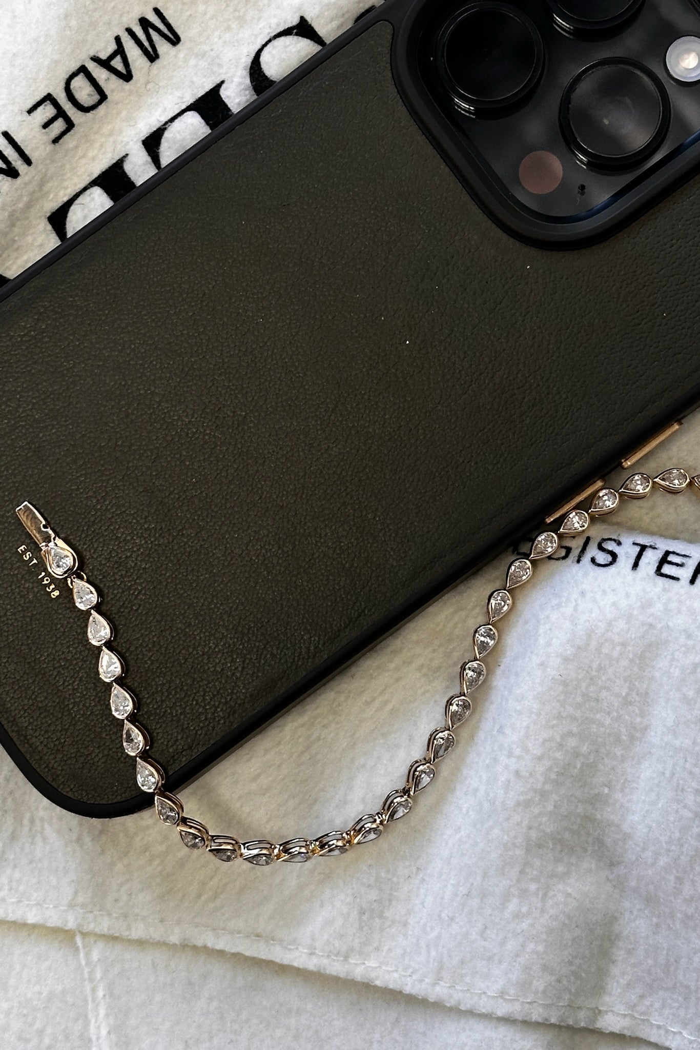 Pear Bezel Diamond Tennis Bracelet
