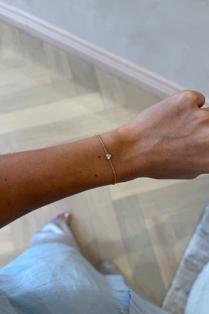 Kaitlin Bracelet - Studded Diamond Heart