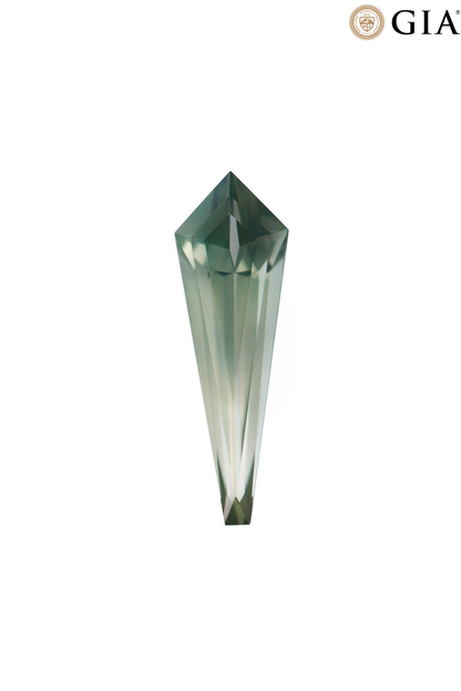 4.33ct Bluish Green Modified Kite Cut Sapphire