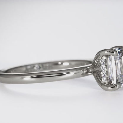 Emerald cut with hidden halo