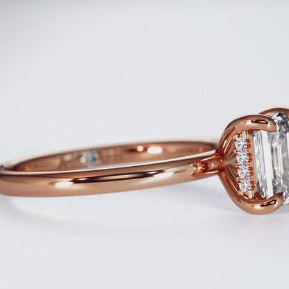 Emerald cut with hidden halo